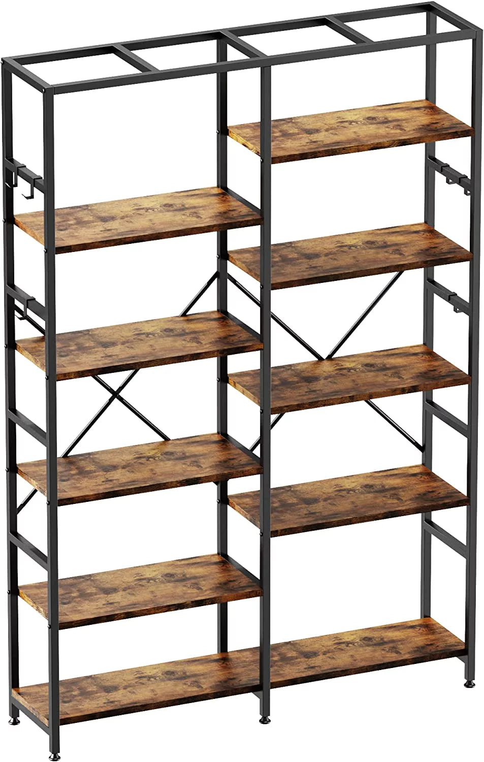 5 Tier Bookcase with 6 Hooks I873