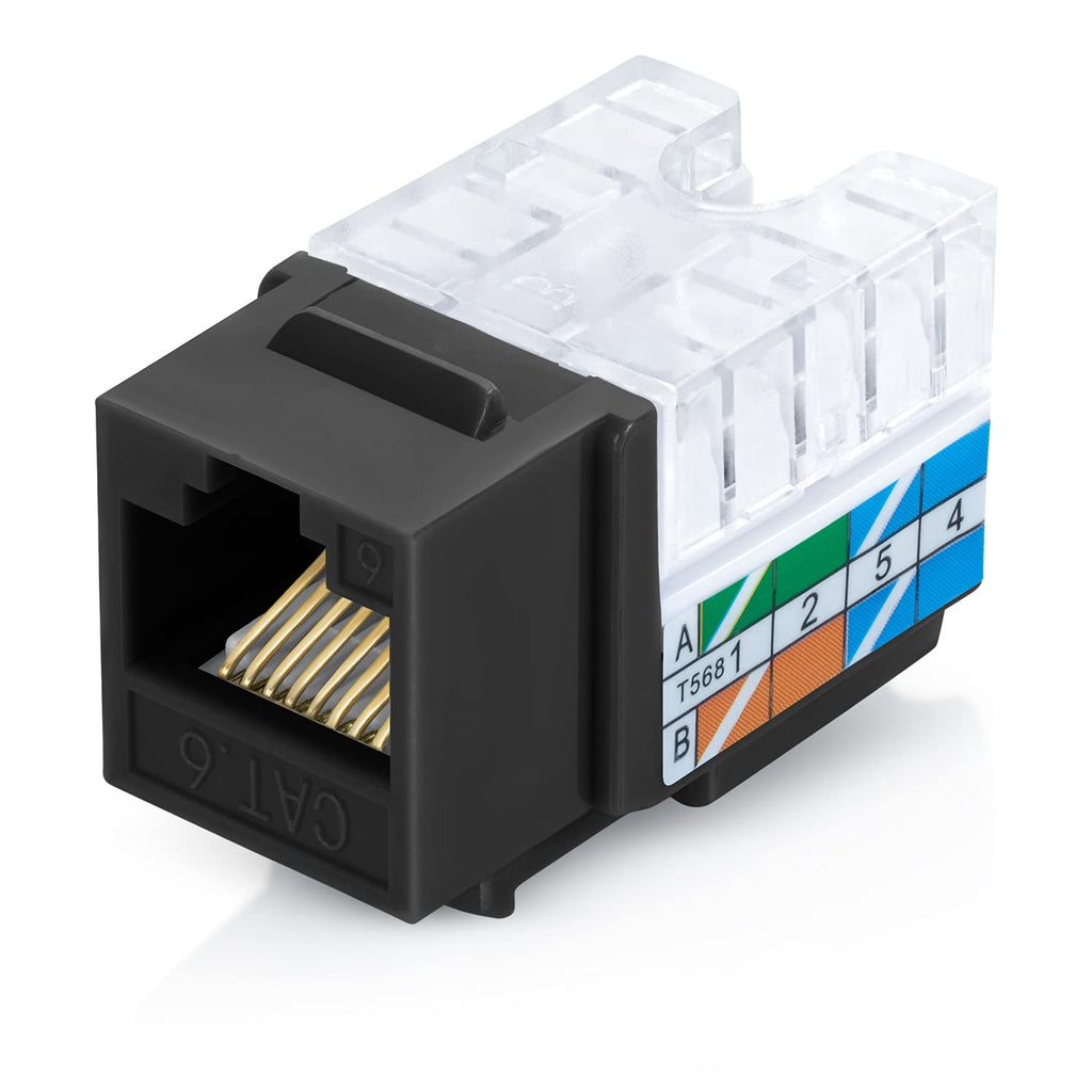 50-Pack White Cat6/5e Keystone Jack X541372