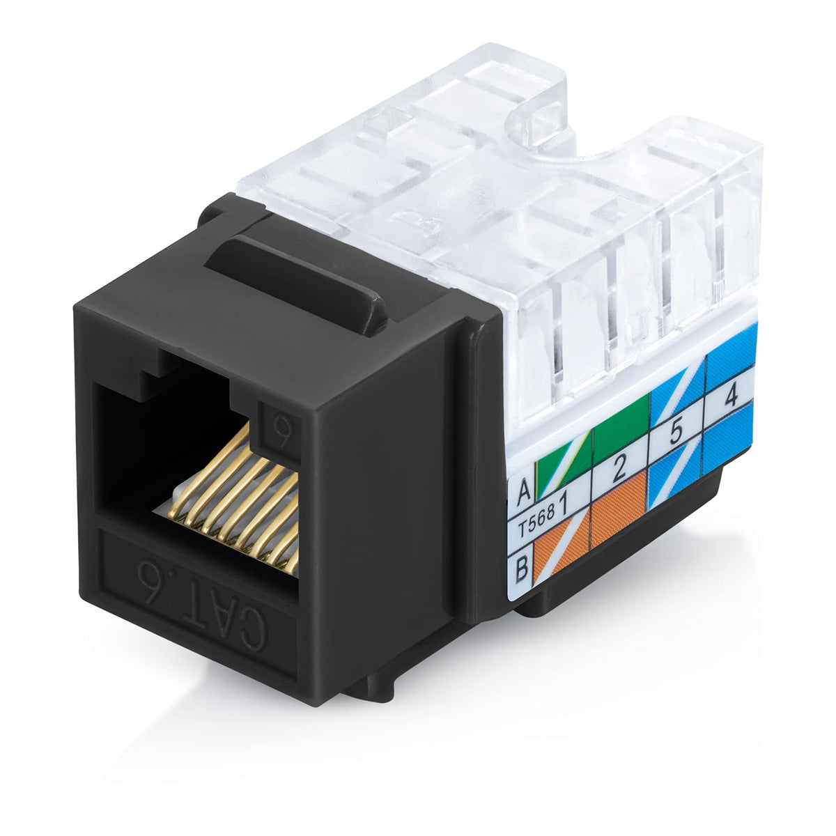 50-Pack White Cat6/5e Keystone Jack X541372