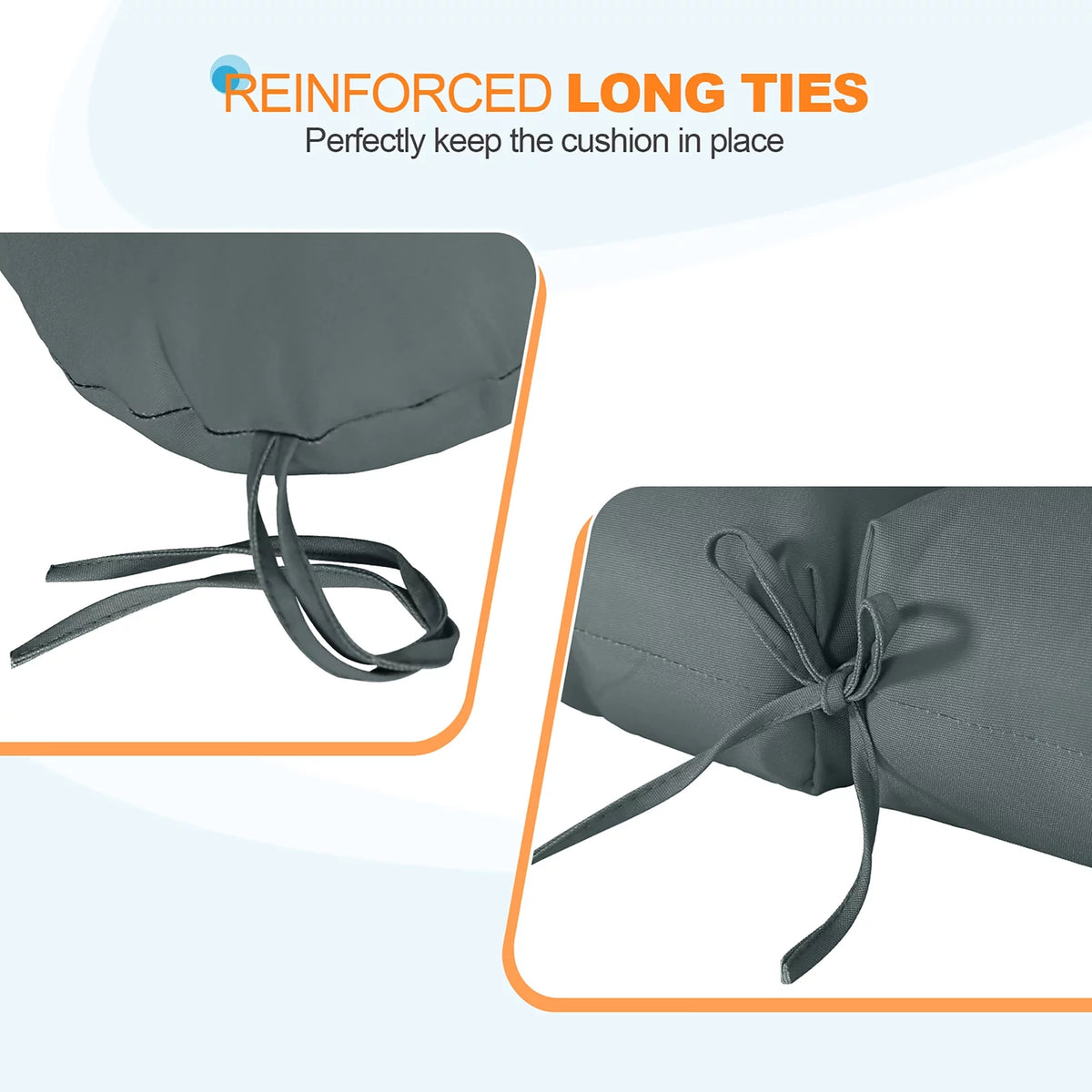 Tufted Outdoor Indoor Chair Cushion Set of 2 X777807