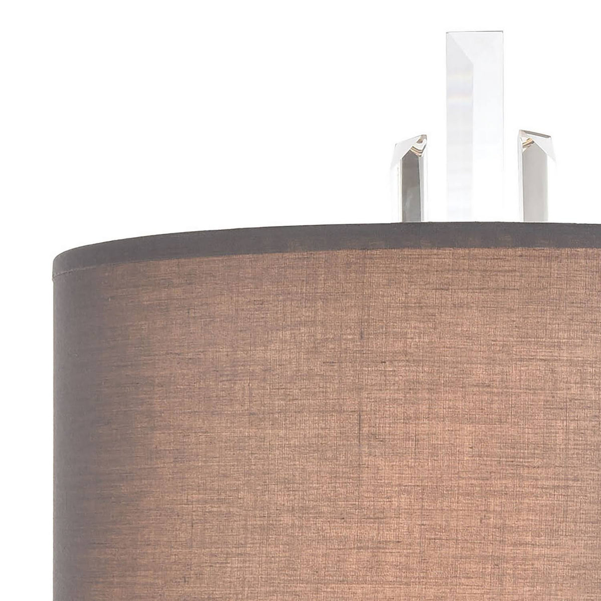 2-Light Sconce in Satin Nickel with Graphite Fabric T6781