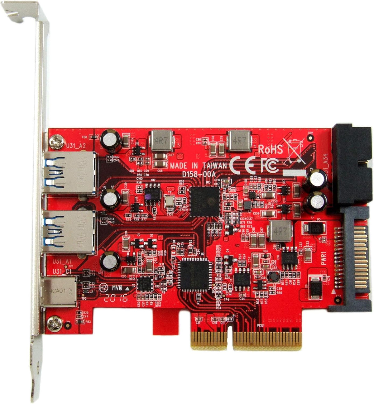 USB 3.1 5-Port PCIe 3.0 Card with USB-C and USB-A N98849