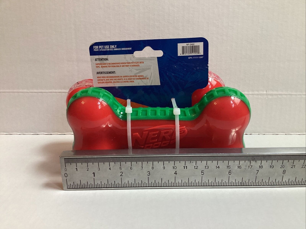 2-Pack Squeak Dog Toy Red/Green X654