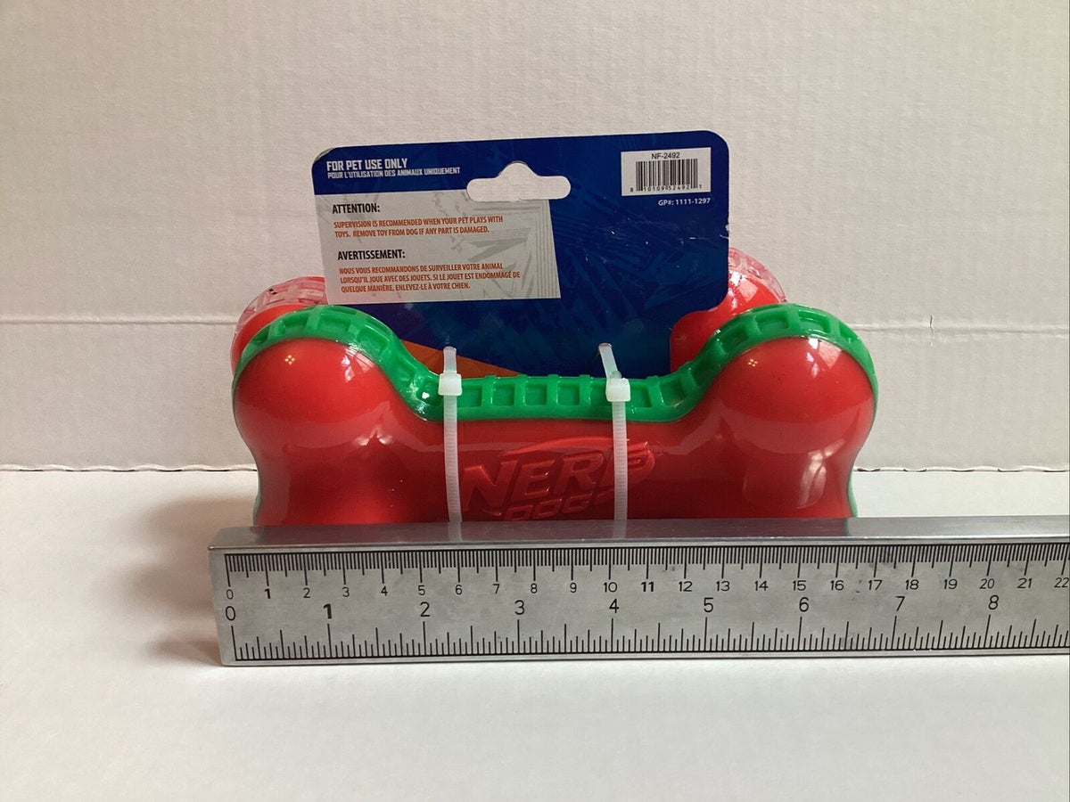 2-Pack Squeak Dog Toy Red/Green X654