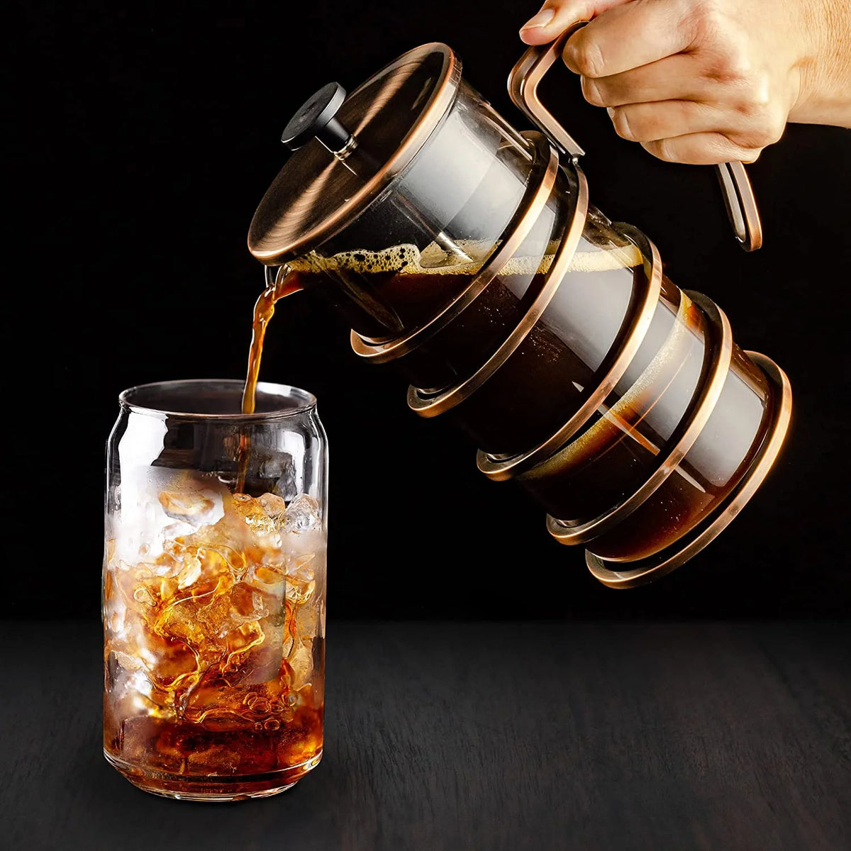 34 Ounce French Press Coffee & Tea Maker Borosilicate Glass T281342