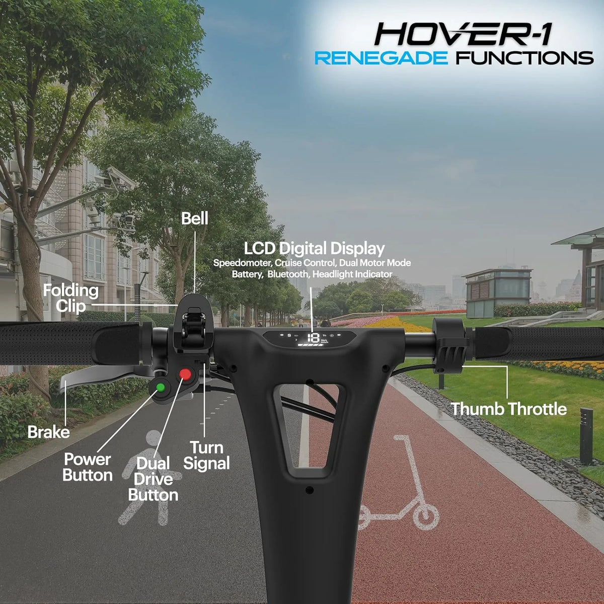 Electric Scooter 18 mph 264 lb Max Weight K600