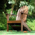 Solid Wood Adirondack Chair with Table Natural E99848