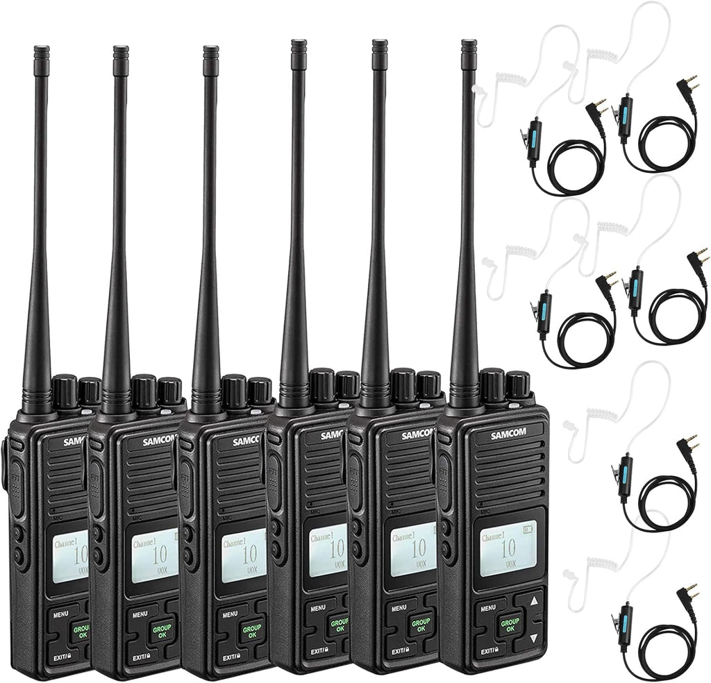 2 Pack UHF Rechargeable Handheld Radio with Earpieces A660095