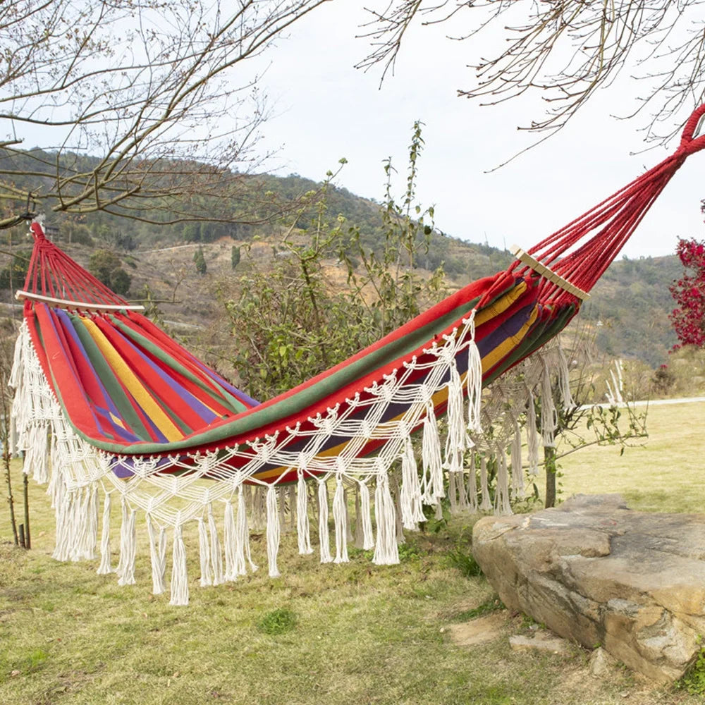 Double Macrame Hammock Swing Bed M3434
