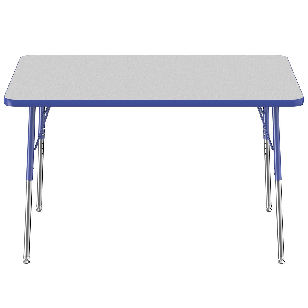 Gray/Blue Rectangle Adjustable Activity Table Q18824