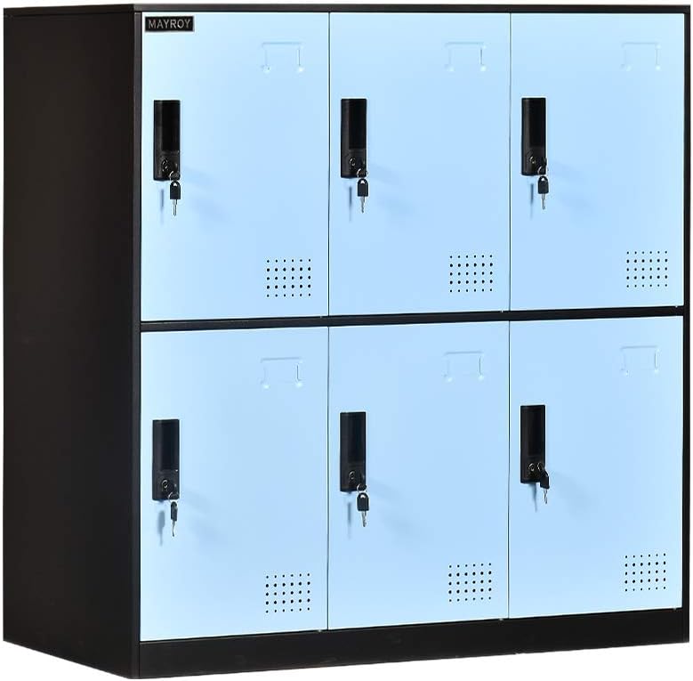 Blue Metal Storage Cabinet with Lock U547