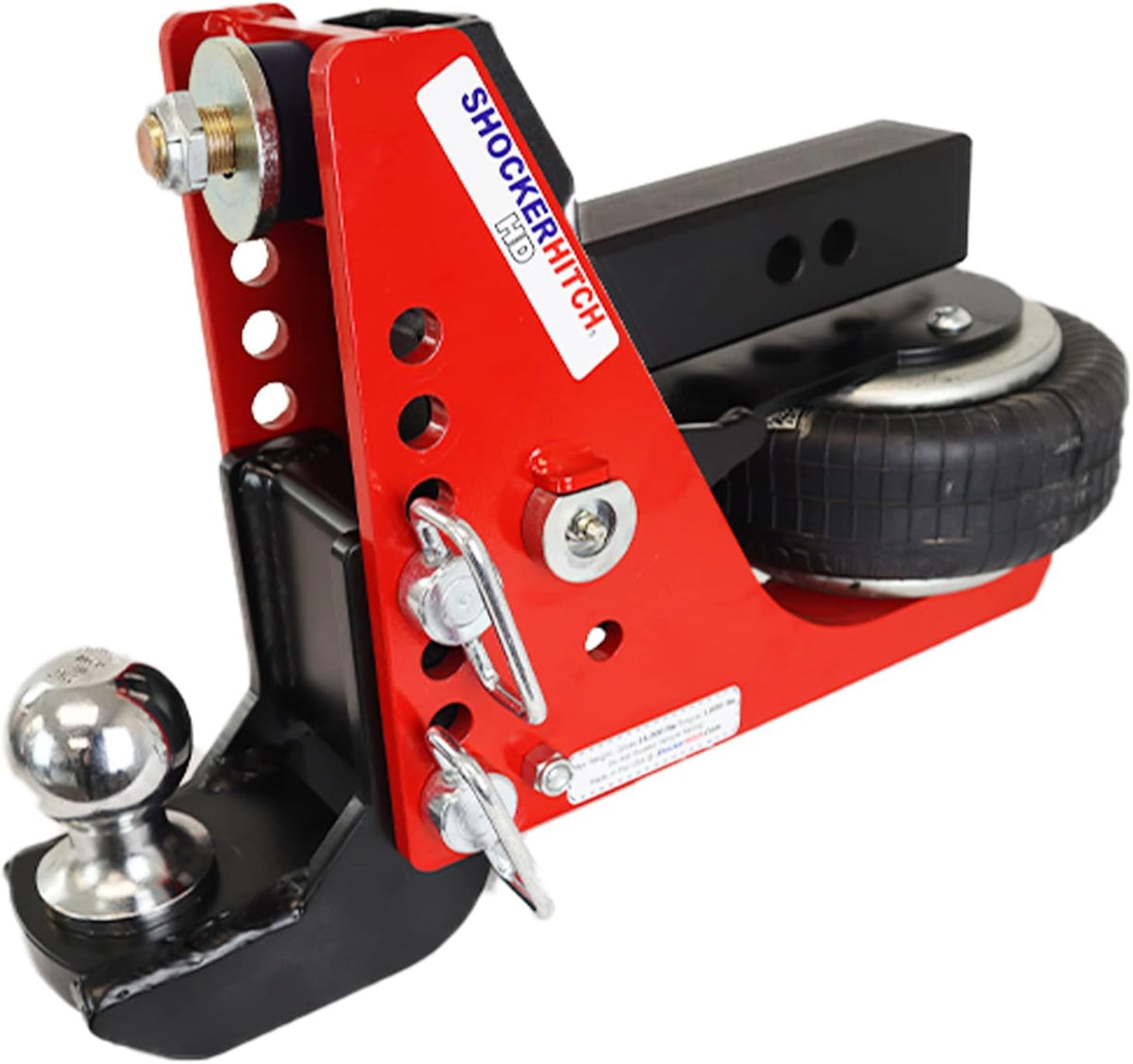 Air Hitch w/ Drop Ball Mount 4-1/2" to 8-1/2" Drop, Fits 2" Hitch, 2" Ball, 12000 lbs I889