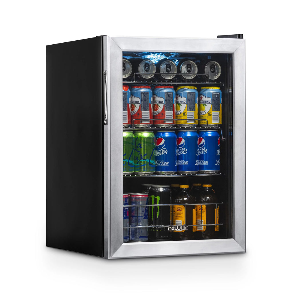 84 Can Stainless Steel Beverage Cooler Mini Fridge I1794