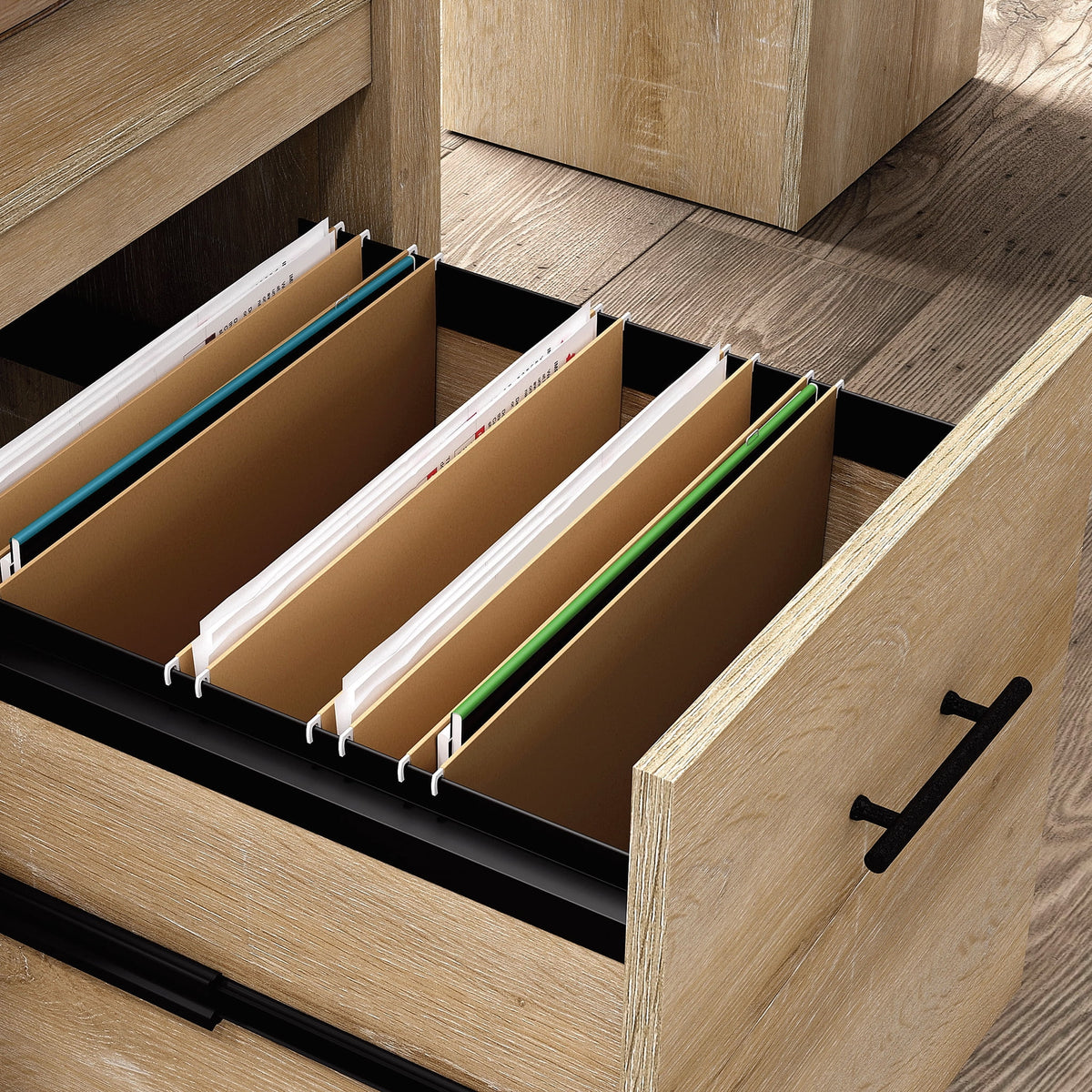 L-Shape Computer Desk with File Drawer K364