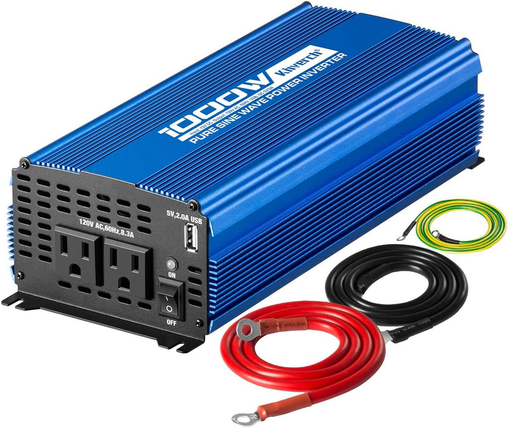 3000W Power Inverter DC12V to 110V AC Car Inverter with 4AC Outlets 2USB Port A553941