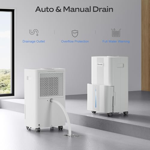 21 Pints Dehumidifier with Drain Hose T143