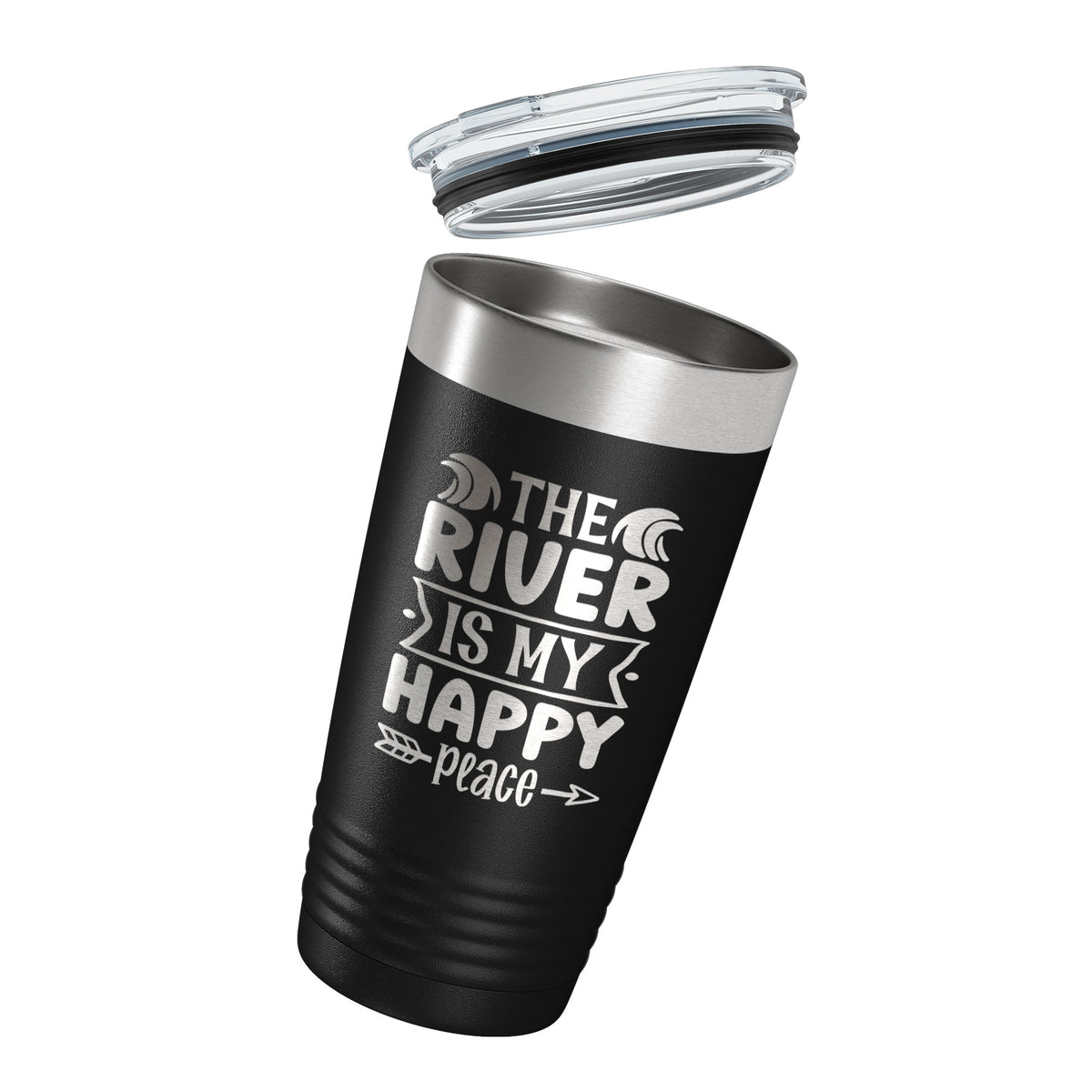 20 oz Black Insulated Travel Mug V4748