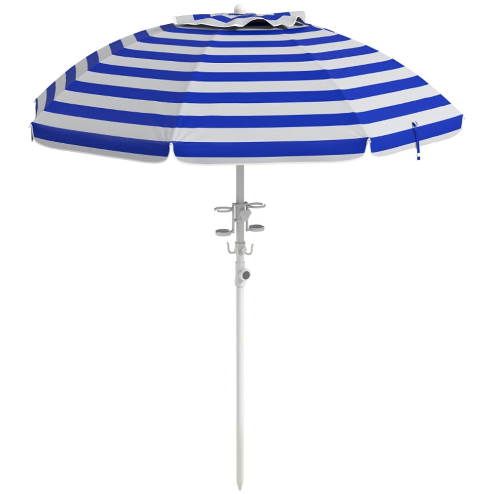 Striped Outdoor Beach Umbrella Parasol H321