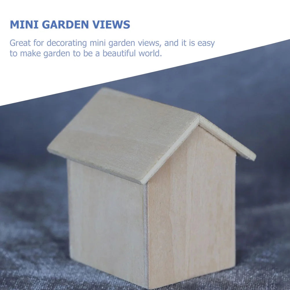 Miniature House Model Wood Ornament L815508
