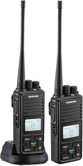 2 Pack UHF Rechargeable Handheld Radio with Earpieces A660095