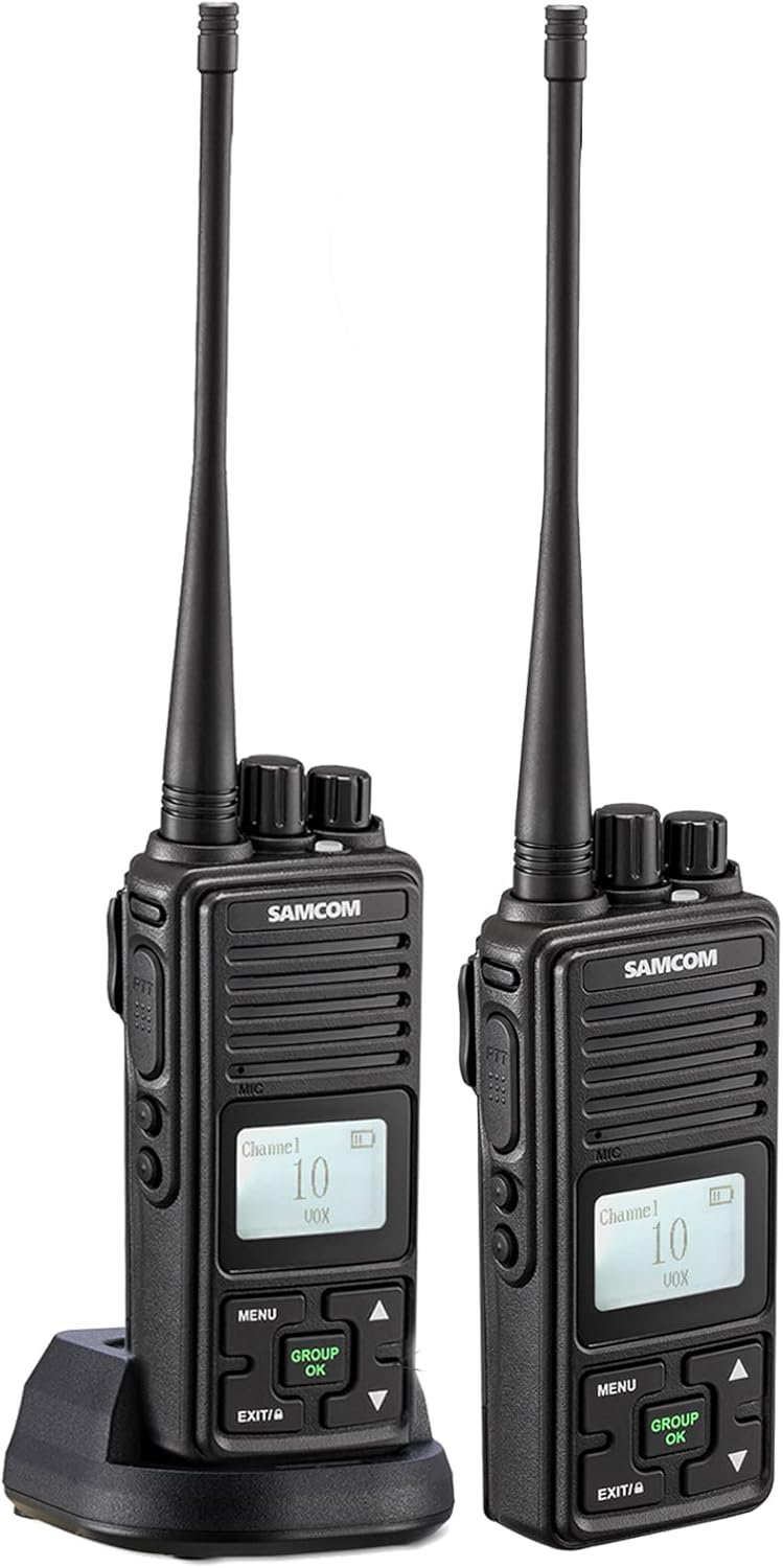 2 Pack UHF Rechargeable Handheld Radio with Earpieces A660095