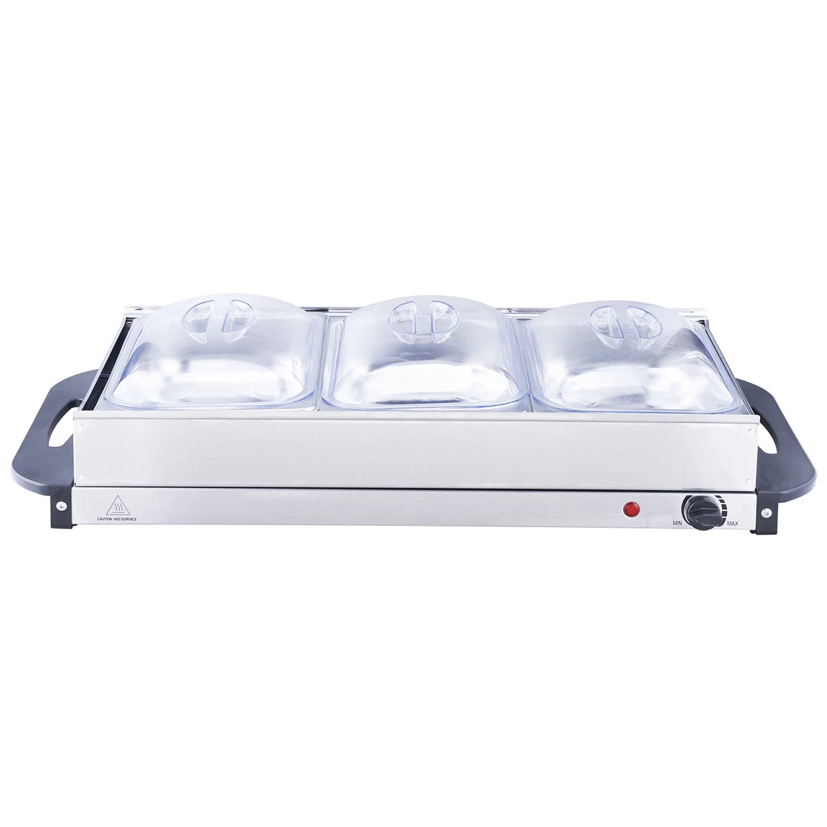 Electric Food Buffet Server with 3 Stainless Steel Warming Pan Q75946