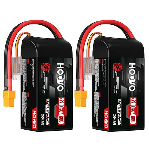 3S 2200mAh 80C 11.1V Shorty Lipo Battery Pack 2 Pack I1630