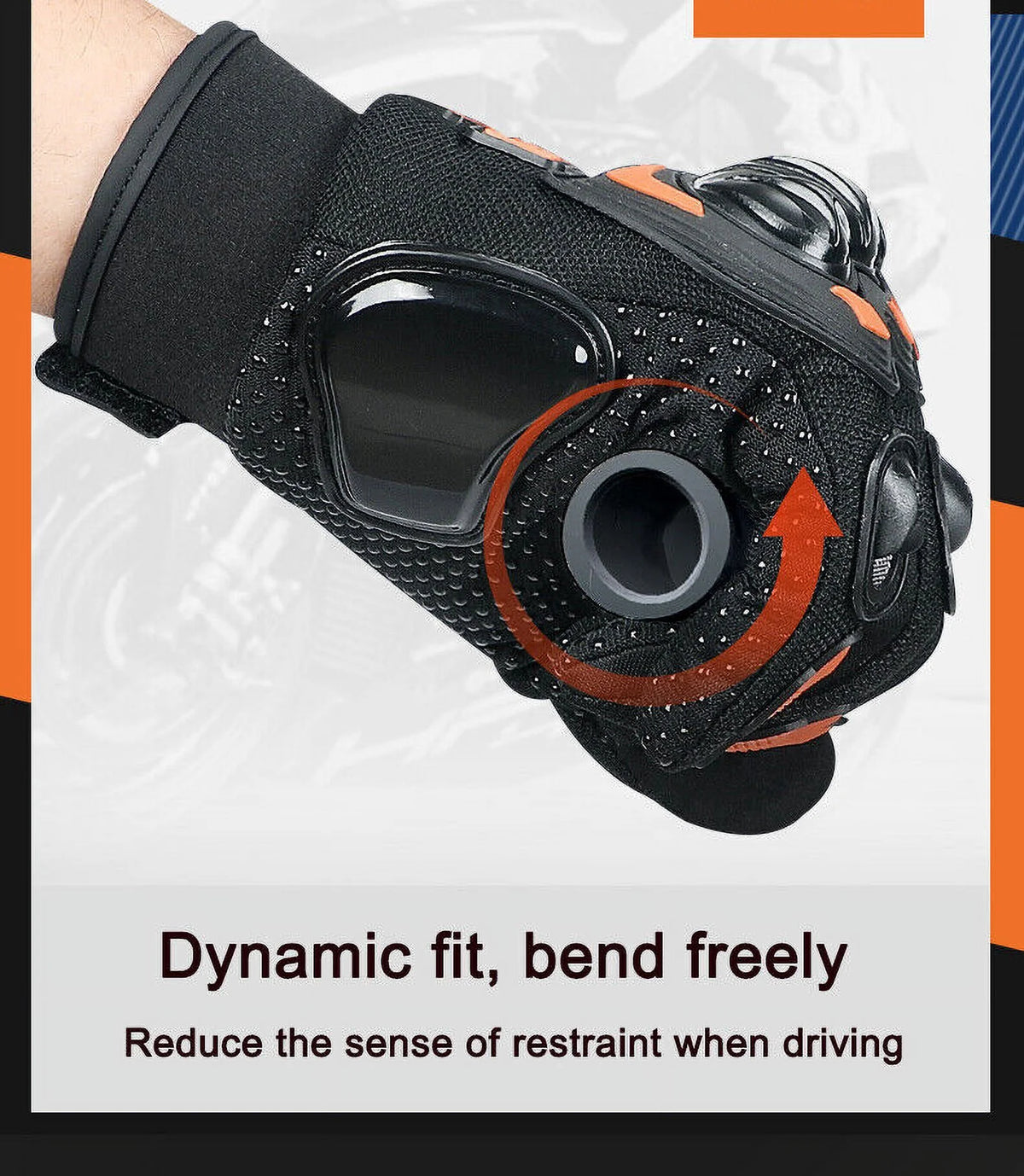 4 Color Motorcycle Racing Full Finger Touch Screen Gloves Z104315