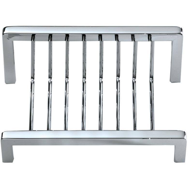 Brass Square Countertop Soap Dish Holder with Drain C45008