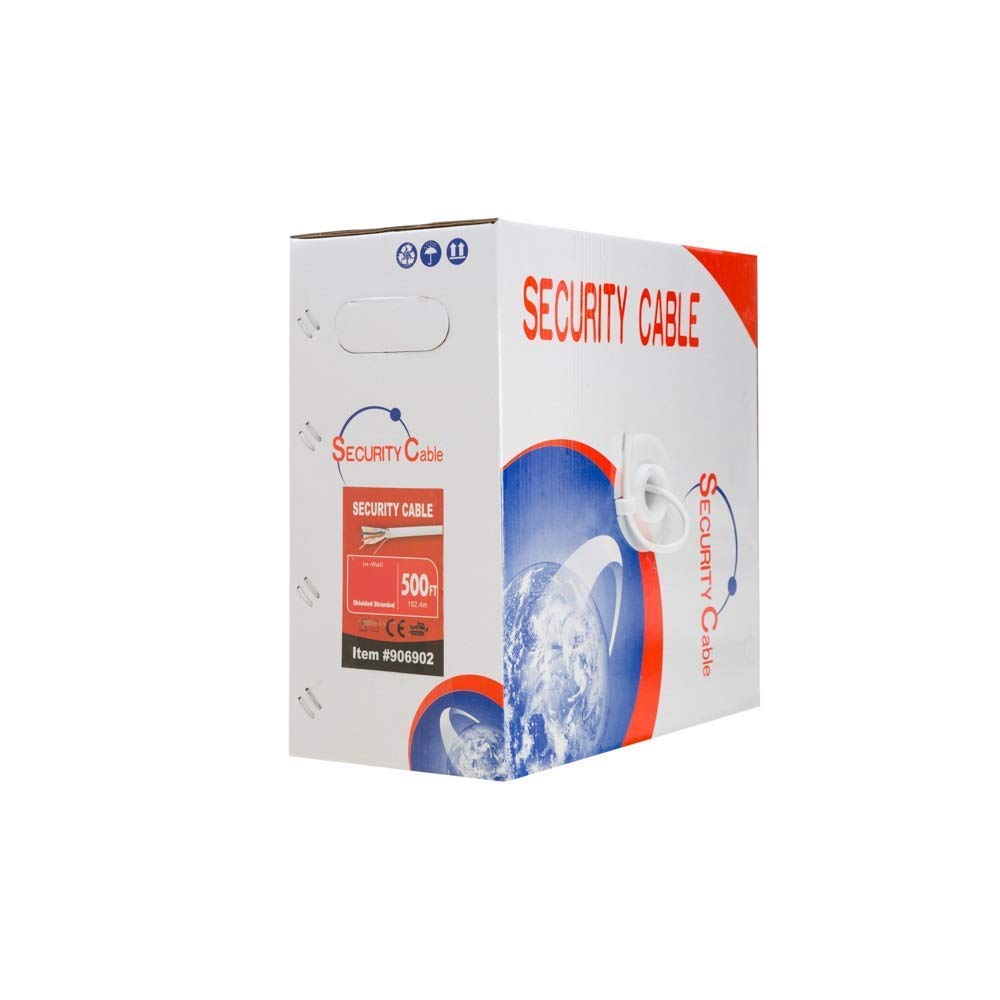 Bulk 22/4 Solid Conductor Alarm Control Cable 500ft Unshielded, Pack of 2 L62988