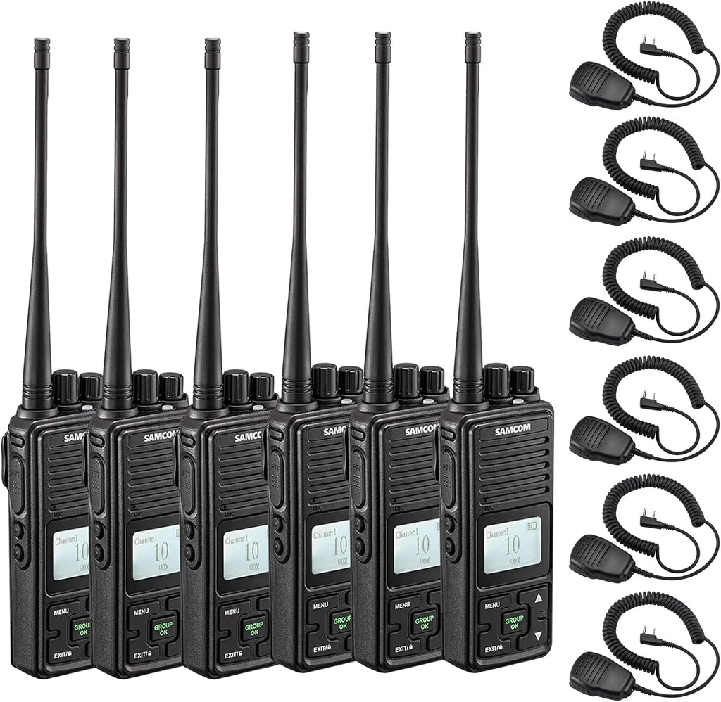 2 Pack UHF Rechargeable Handheld Radio with Earpieces A660095