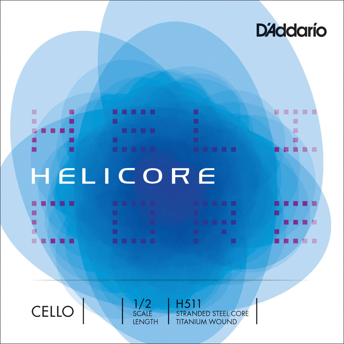 Helicore Cello String Set, 4/4 Scale, Medium Tension S62021