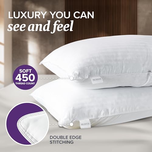 Queen Size Set of 2 Down Bed Pillows B482364