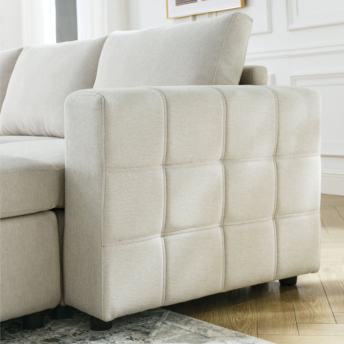 Upholstered Modular Sofa 4-Seater A645476