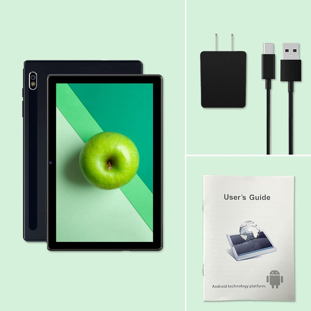 Black Android Tablet 10.1" 32GB Storage WiFi Bluetooth 4.2 A257604