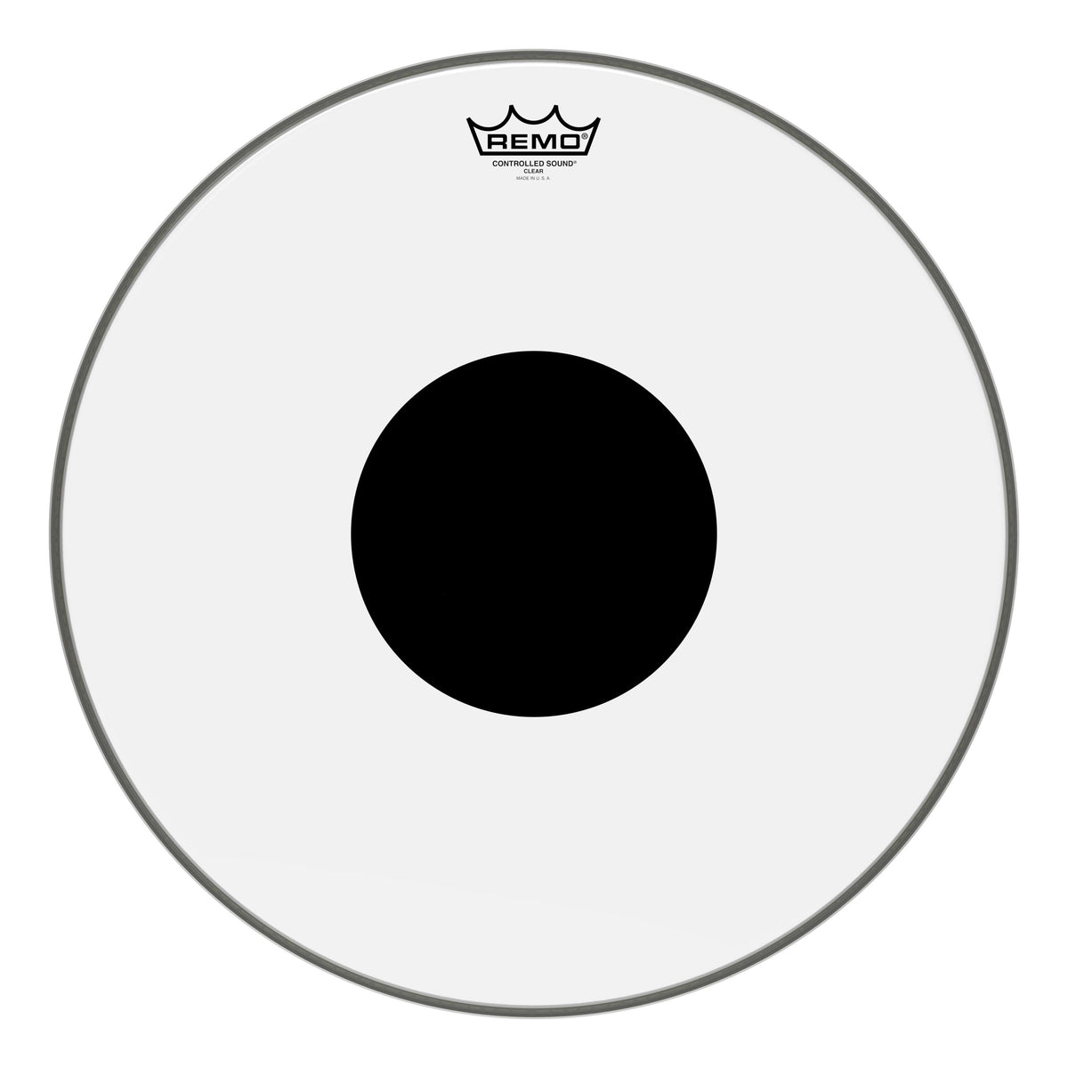 Clear Controlled Sound Drumhead 18 inch with Black Dot F345