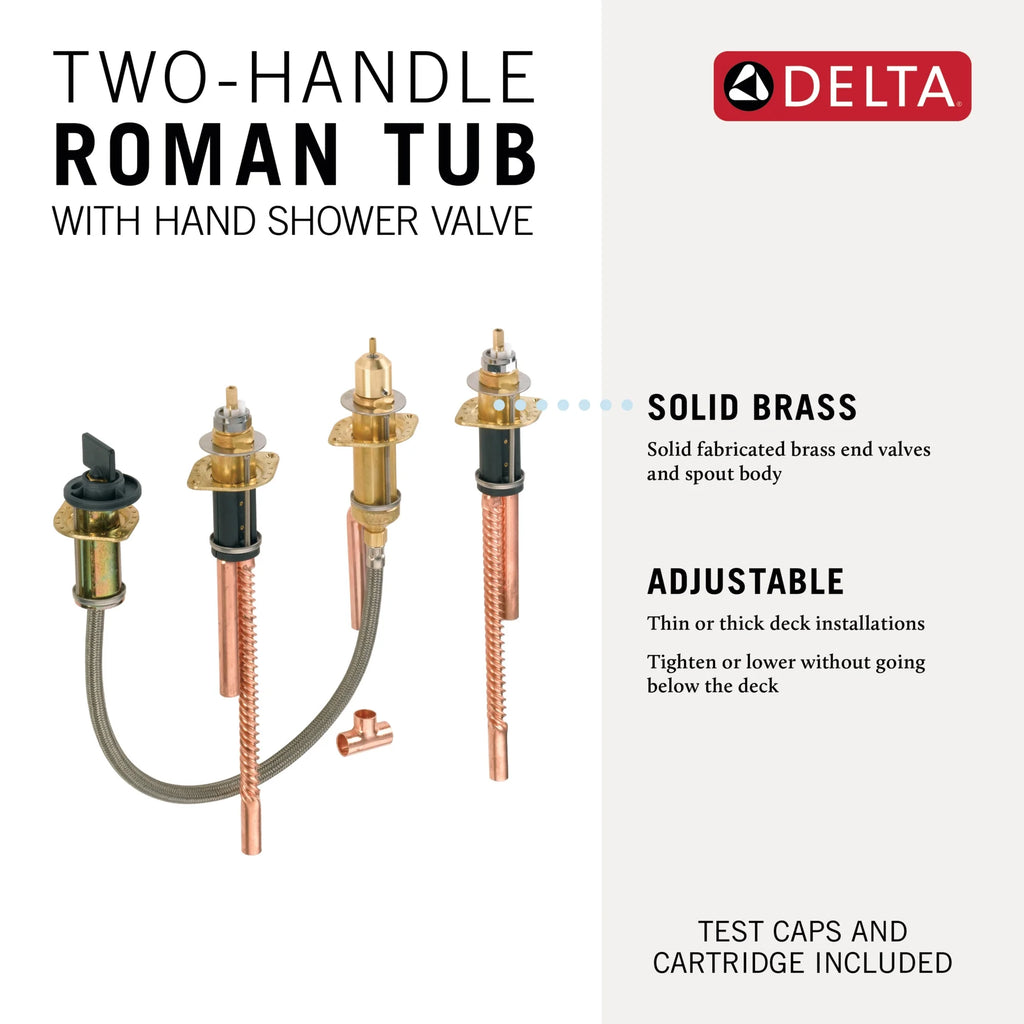Two Handle Flexible Mount with Hand Shower J5763
