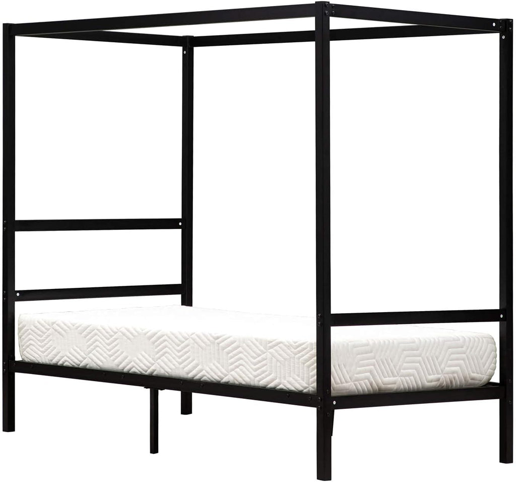 Black Twin Size Canopy Bed Frame D334