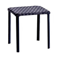 Brown Square Wicker Stackable Side Table Y2987
