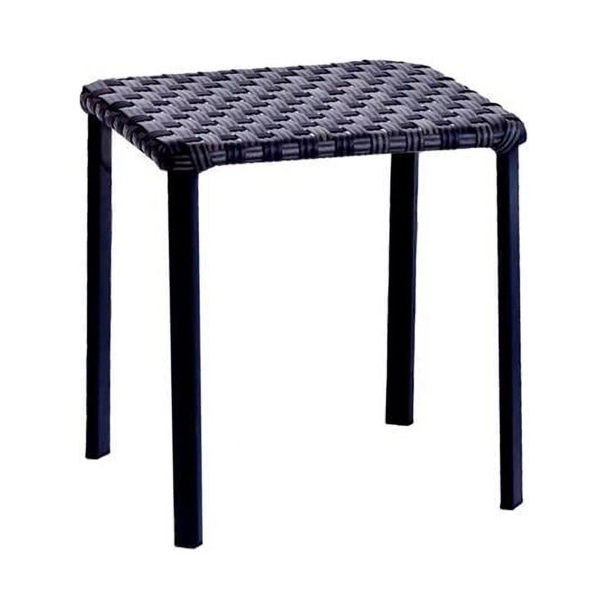 Brown Square Wicker Stackable Side Table Y2987