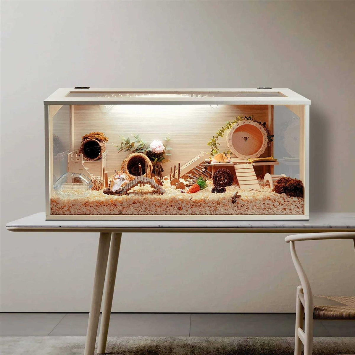 Wooden Hamster Cage with Acrylic Sheets K33199