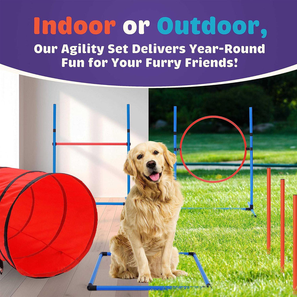 15 Piece Dog Agility Course Backyard Set Z217
