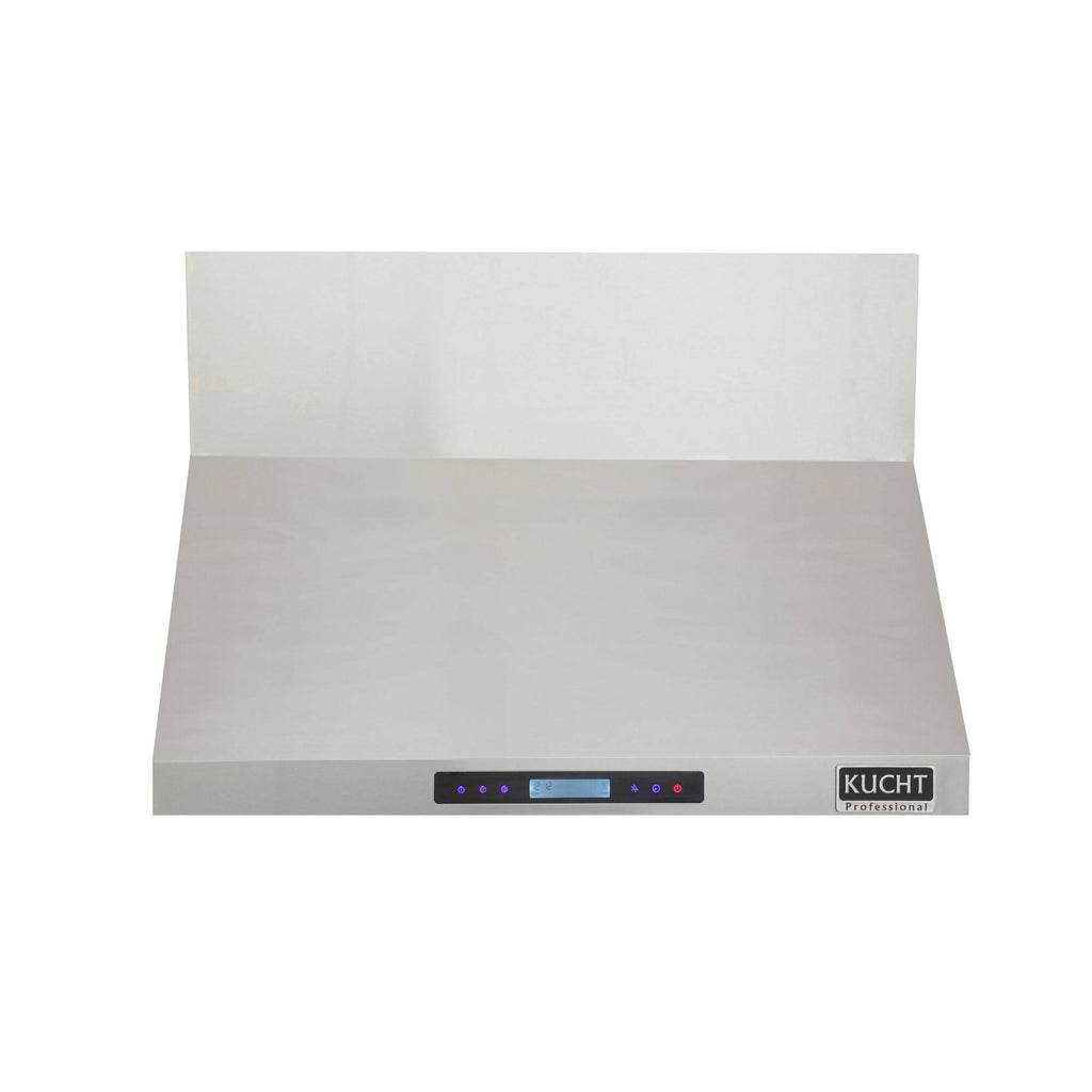 36x22 Wall Mount Range Hood with 900 CFM Stainless Steel Baffle Filters and LED Lighting J89513
