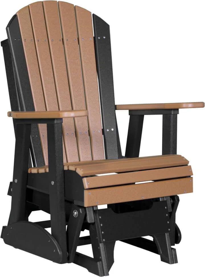 Recycled Plastic Glider Chair, Cedar on Black M587550