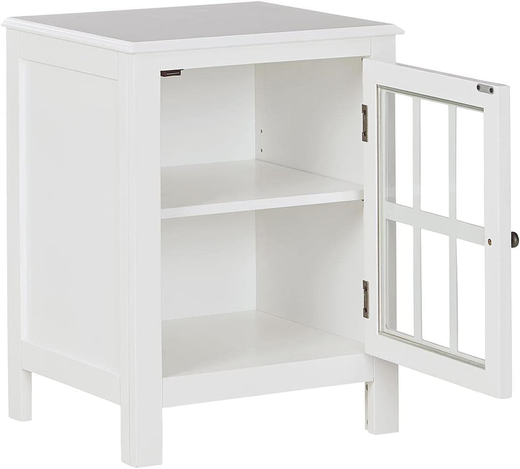 White Accent Cabinet End Table V927054