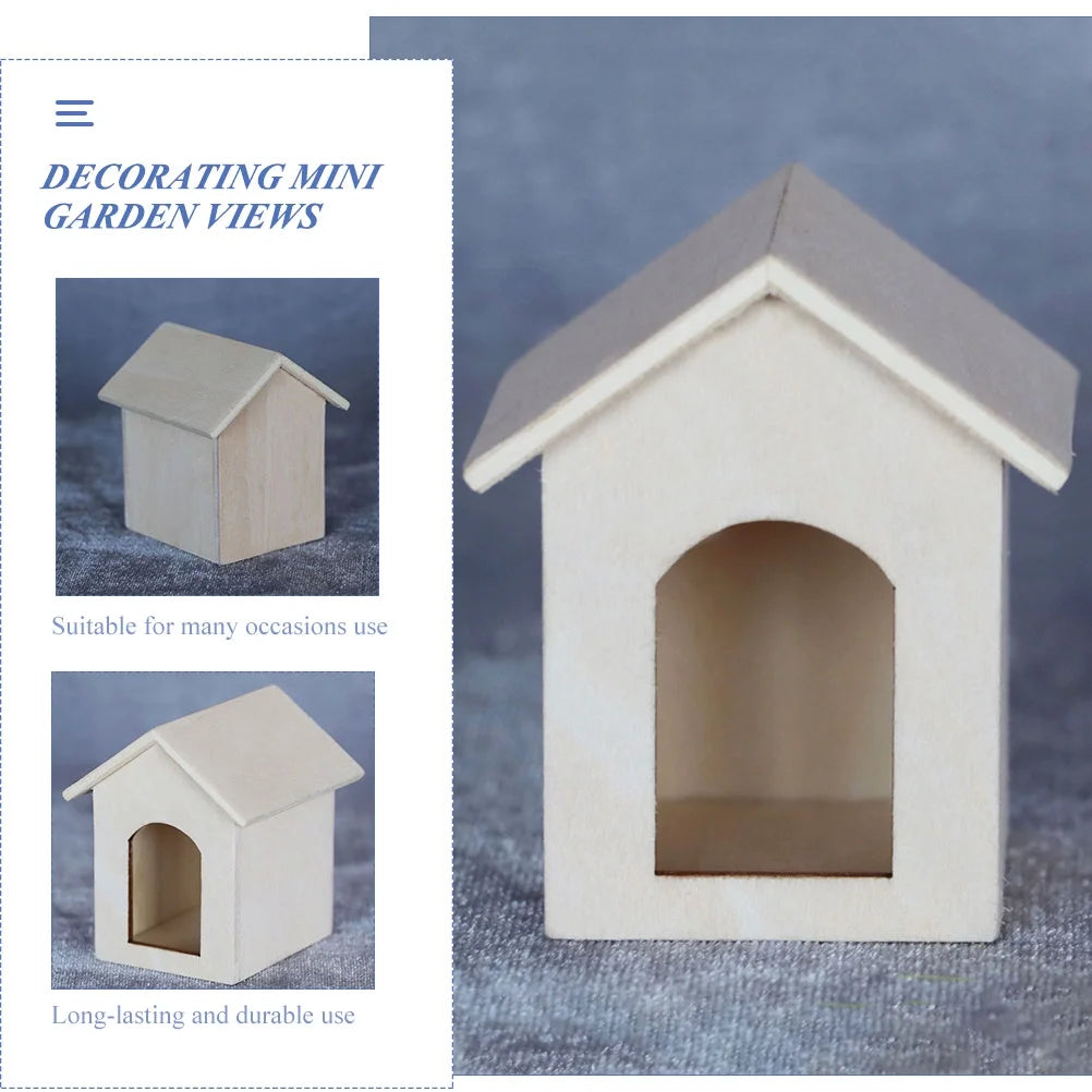 Miniature House Model Wood Ornament L815508