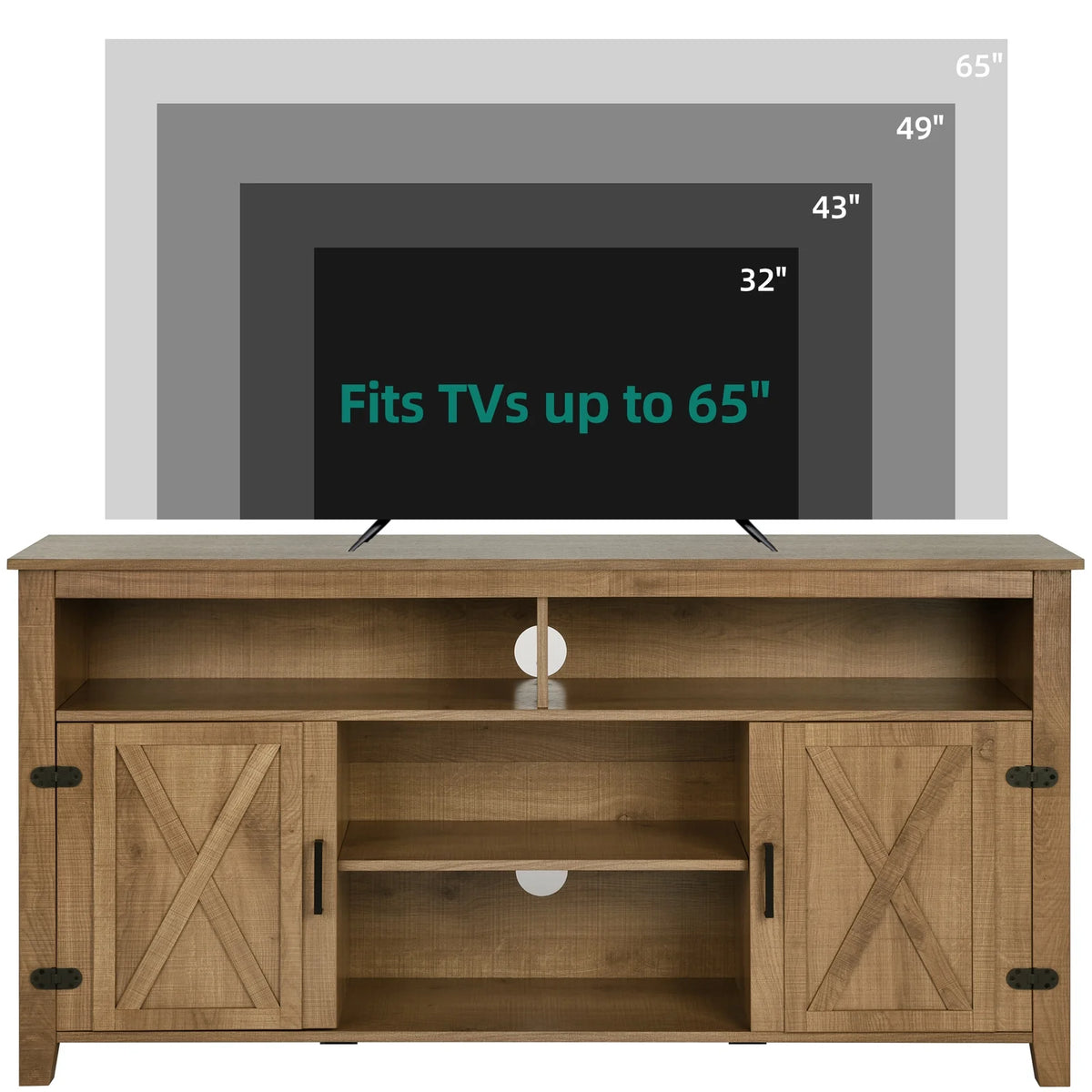 Farmhouse TV Stand for 65 Inch TV T31033