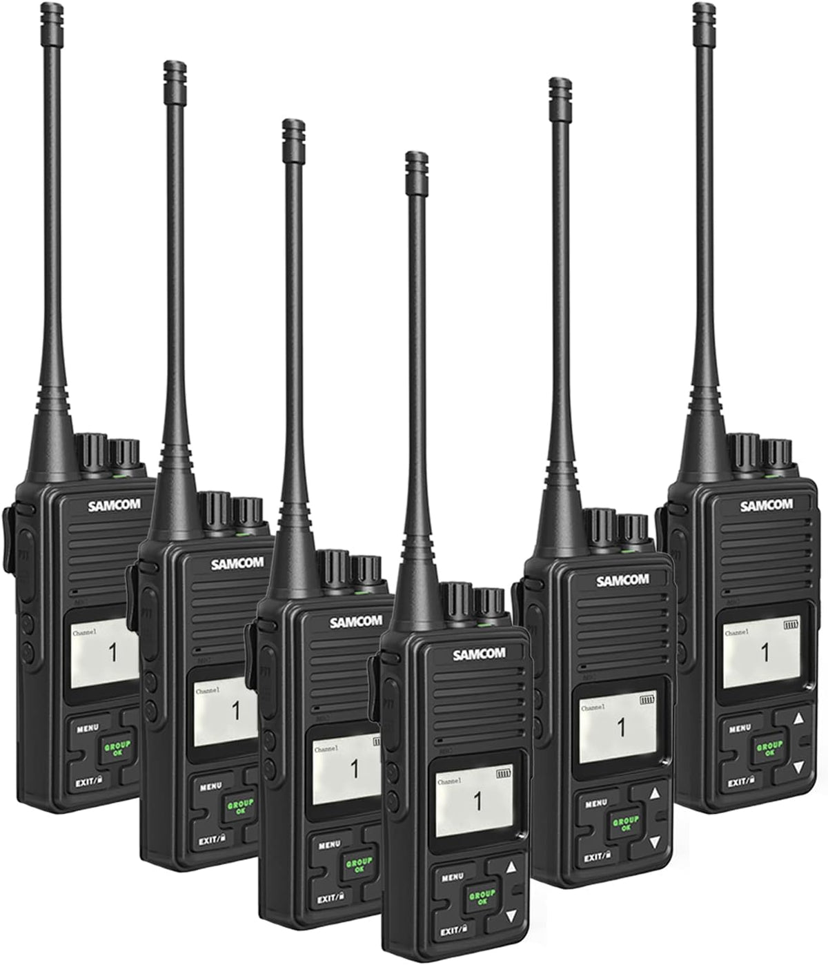 2 Pack UHF Rechargeable Handheld Radio with Earpieces A660095