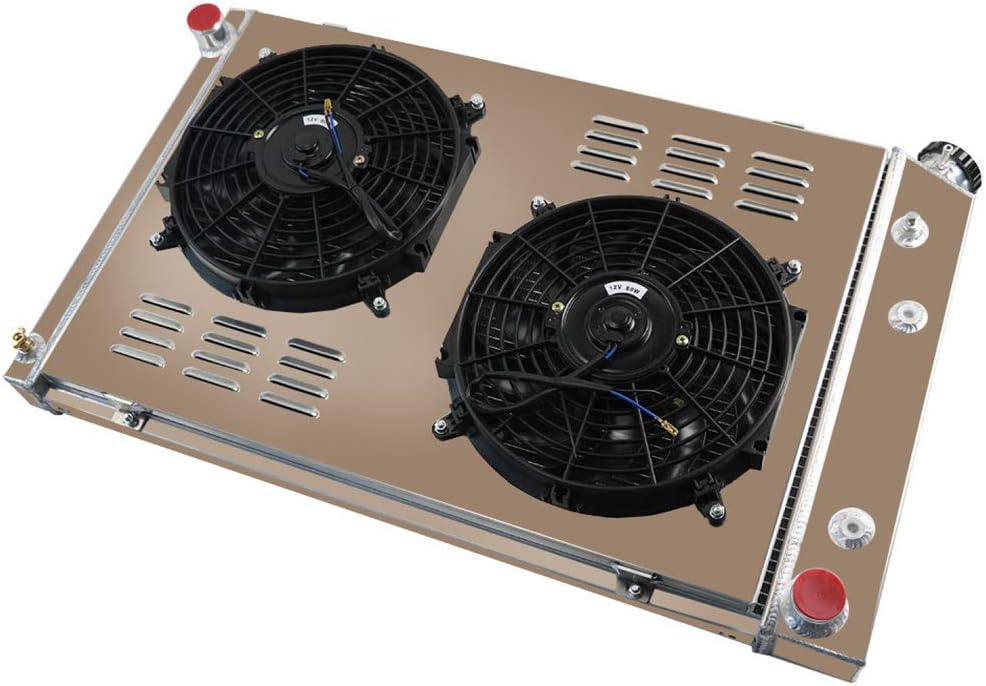 4 Row Core Aluminum Radiator with Fan Shroud and Relay G956