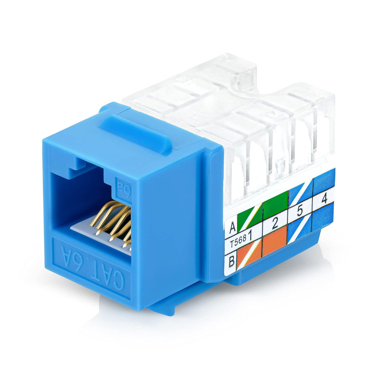 50-Pack White Cat6/5e Keystone Jack X541372